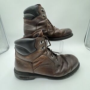 Wolverine Men's Brown Leather Work Boots‎ Size 12M Soft Toe #W08169